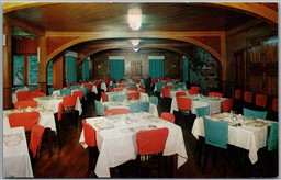Postcard Mount Julian Ontario Viamede Resort Motel Dining Hall Stony Lake 