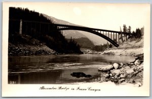 Postcard RPPC c1930s Yale BC Alexandra Bridge Fraser Canyon Scenic View