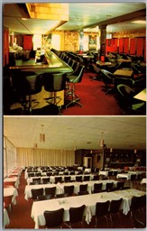 Postcard Kingsville Ontario The Lakeshore Terrace Hotel Terrace Room Dual View