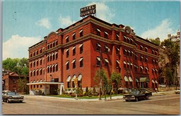 Postcard Belleville Ontario c1950s Hotel Quinte Old Cars Hastings County