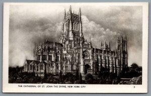 Postcard RPPC c1940s New York City NY Cathedral of St. John The Divine Christian