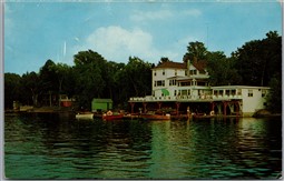 Postcard Lakefield Ontario c1961 Irwin Inn Stoney Lake Boats Peterborough County