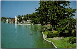 Postcard Wallaceburg Ontario View of North East Branch Sydenham River