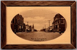 Postcard Langdon North Dakota c1911 Main Street Looking North Cavalier County