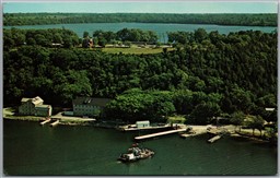 Postcard Picton Ontario c1966 Aerial View Lake on the Mountain Gelnora Ferry