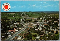 Postcard Brighton Ontario 1970s Birds Eye View Home of Applefest NHD Continental