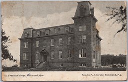 Postcard Richmond Quebec c1908 St. Francis College by P. J. Girard