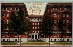 Postcard Winnipeg Manitoba c1913 Devon Court Apartments Demolished 1982