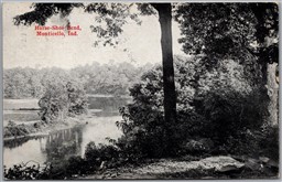 Postcard Monticello Indiana c1910 Horse Shoe Bend White County