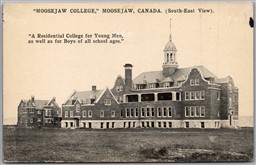 Postcard Moosejaw Saskatchewan c1910s Moosejaw Residential College for Young Men