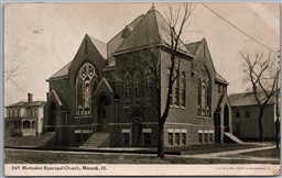 Postcard Minonk Illinois c1908 Methodist Episcopal Church by C. U. Williams