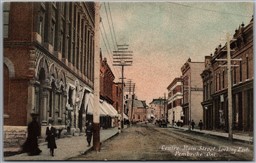 Postcard Pembroke Ontario c1910s Centre Main Street Looking East Renfrew County