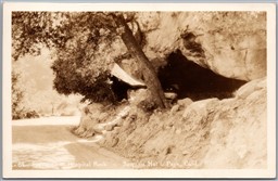 Postcard RPPC Sequoia National Park California Entrance to Hospital Rock