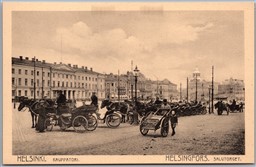 Postcard Helsinki Finland c1910s Kauppatori Market Square 