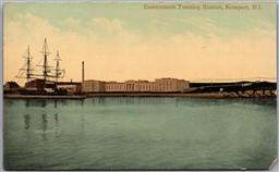 Postcard Newport Rhode Island c1910s Government Training Station *as is*