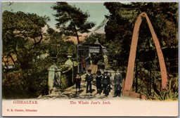 Postcard Gibraltar c1900s The Whale Jaw's Arch Alameda Gardens by V. B. Cumbo