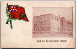 Postcard Plattsville Ontario c1907 Baird Bros. Furniture Factory Oxford County