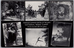 RPPC c1949 Interlochen Michigan National Music Camp Summer Capital of the Arts