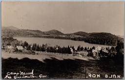 Postcard RPPC c1950 Lac Quenouille Quebec Camp Massad Zionist Jewish Summer Camp