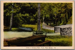 Postcard Truro Nova Scotia c1930s Scene in Victoria Park Colchester County