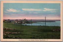 Postcard Sydney Cape Breton Island Nova Scotia Coal Mines and Harbour