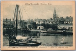 Postcard Saint-Malo Côte d'Émeraude France Outer Port and Grande Porte