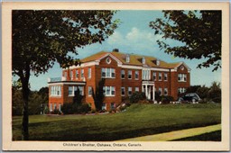 Postcard Oshawa Ontario Children's Shelter now Pinewood Centre Lakeridge Health