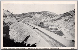 Postcard Bakersfield California Ridge Route Cutoff Highway 99 South Kern County