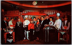 Postcard Montreal Quebec Ruby Foo's Staff View Interior Chinese American Cuisine