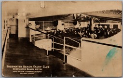 Postcard RPPC c1954 Chicago Illinois Edgewater Beach Yacht Club *as is*