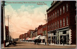 Postcard Napanee Ontario 1909 Dundas Street looking West from Corner of East St.