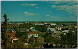 Postcard Yellowknife Northwest Territories View of the Town Great Slave Lake