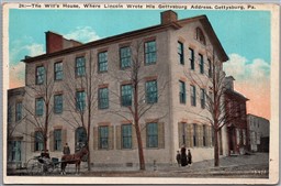 Postcard Pennsylvania The Wills House Where Lincoln Wrote His Gettysburg Address