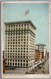 Postcard Kansas City Missouri c1910s Grand Avenue by Fred Harvey Jackson County