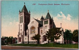 Postcard Spokane Washington c1910s Presbyterian Church by Edward H. Mitchell