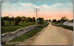 Postcard Lexington Kentucky A Typical Blue Grass Road Scenic View *as is*