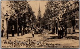 RPPC c1930s Beverly Shores Indiana Colonial Village A Century of Progress Revere
