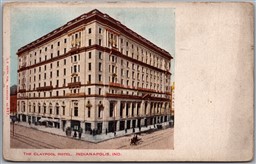 Postcard Indianapolis Indiana 1910s The Claypool Hotel Marion County E. C. Kropp