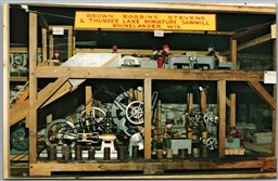 Postcard Rhinelander WI Brown, Robbins, Stevens & Thunder Lake Miniature Sawmill