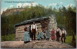 Postcard Kentucky c1910s A Typical Mountain Home Family Children