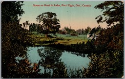 Postcard Port Elgin Ontario c1910s Scene on Road to Lake Bruce County