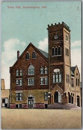 Postcard Southampton Ontario c1910s Town Hall Bruce County by Pugh