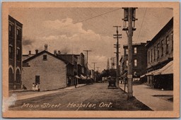 Postcard Hespeler Ontario c1910s Main Street Waterloo Region Heliotype *as is*