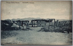Postcard Tucson Arizona c1910s Papago Indian Homes Albertype R. Rasmessen
