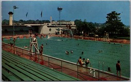 Postcard New London Connecticut c1960s Ocean Beach Park Olympic Swimming Pool