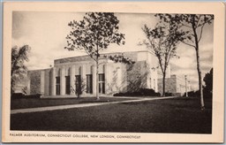 Postcard New London Connecticut c1950s College Palmer Auditorium