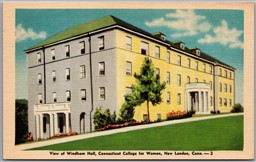 Postcard New London Connecticut College for Women View of Windham Hall 