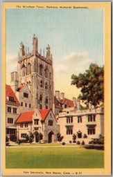 Postcard New Haven Connecticut The Wrexham Tower Harkness Memorial Quadrangle