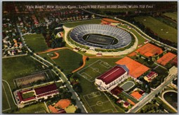 Postcard New Haven Connecticut Yale Bowl Football Aerial View