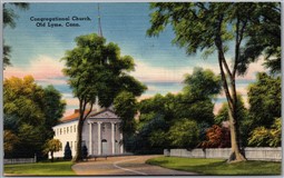 Postcard Old Lyme Connecticut Congregational Church